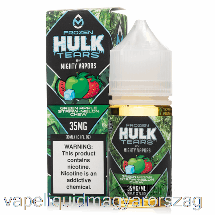 Fagyasztott Zöldalma Szalma Dinnye Rágó - Hulk Könnyes Sók - 30ml 35mg Vape Folyadék